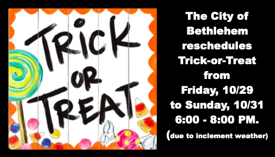 Article Trick or Treat Rescheduled to Sunday, October 31st from 6-8 PM